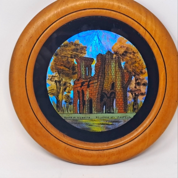 Vintage Village Scenes From Paraguay With Butterfly Wings As Background - Picture 5 of 8